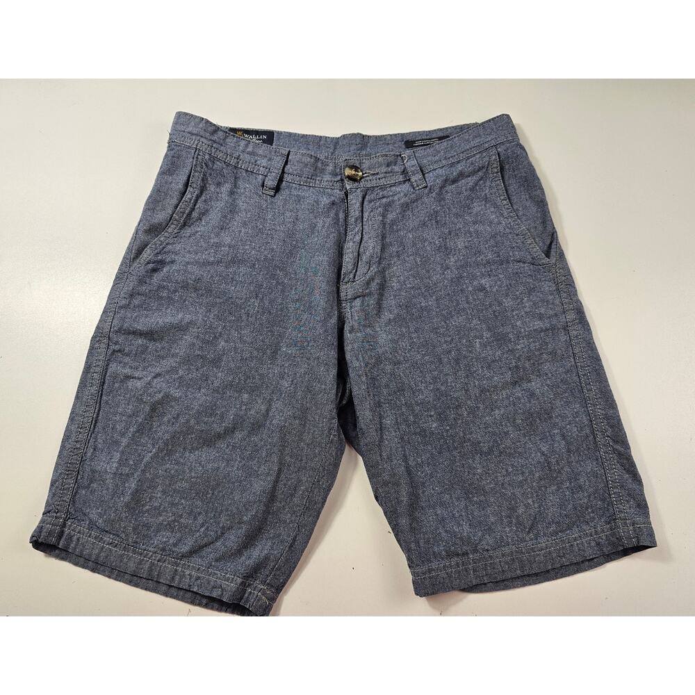 Wallin bros brothers size 30 chambray light cotton  casual chino shorts EUC ^*